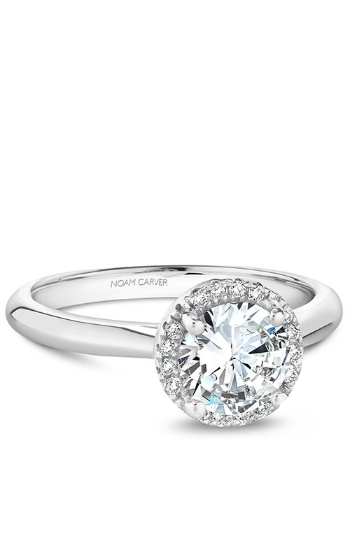 Noam Carver Halo Halo Round Engagement Ring B260-01A