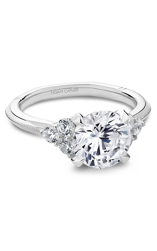 Noam Carver Atelier Sidestone Round Engagement Ring A023-01A