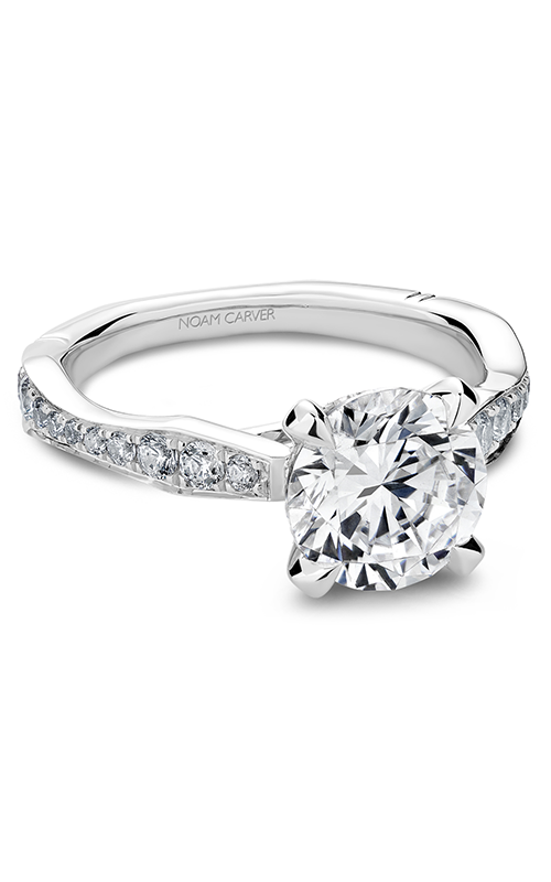Noam Carver Atelier Sidestone Round Engagement Ring A024-01A