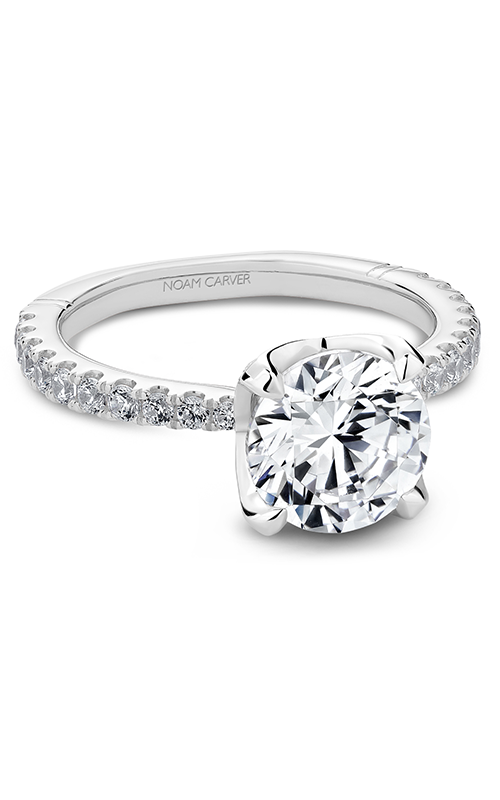 Noam Carver Atelier Sidestone Round Engagement Ring A028-01A