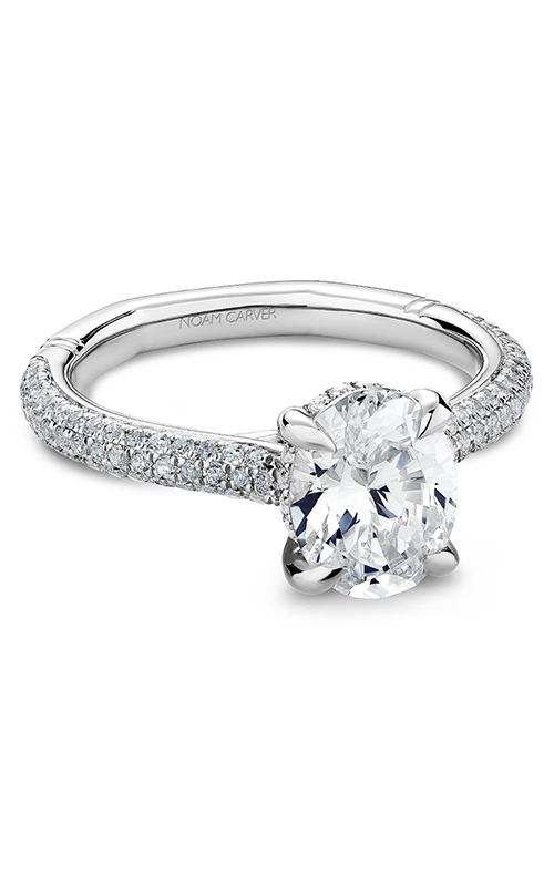 Noam Carver Atelier Sidestone Oval Engagement Ring A034-02A