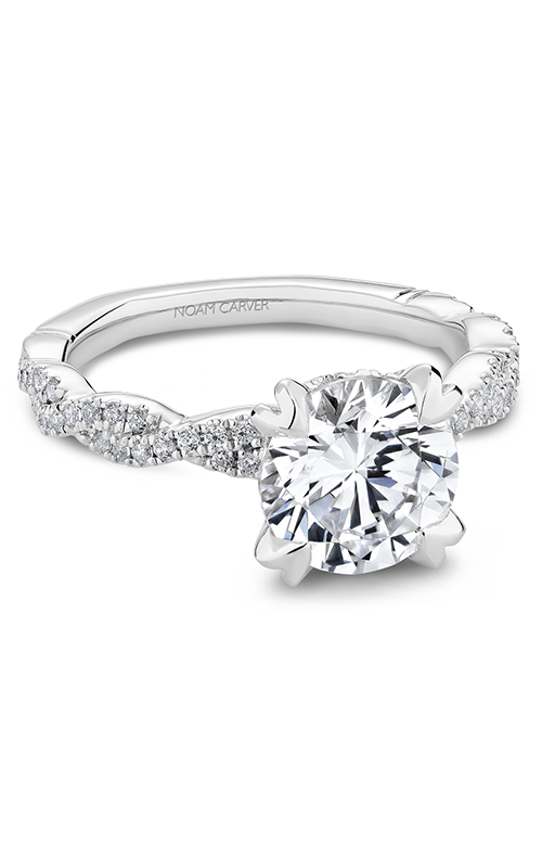 Noam Carver Atelier Sidestone Round Engagement Ring A049-01A
