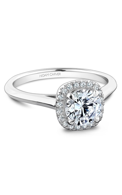 Noam Carver  Halo Round Engagement Ring B096-05A