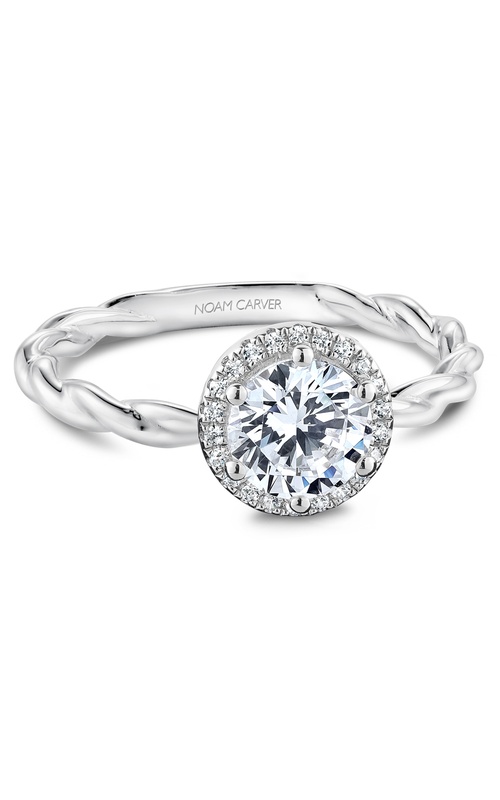 Noam Carver  Halo Round Engagement Ring B177-02A