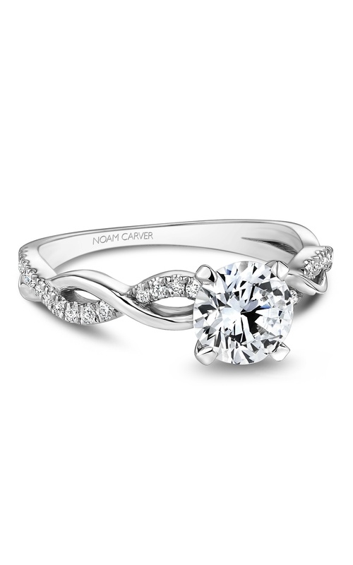 Noam Carver  Sidestone Round Engagement Ring B503-01A