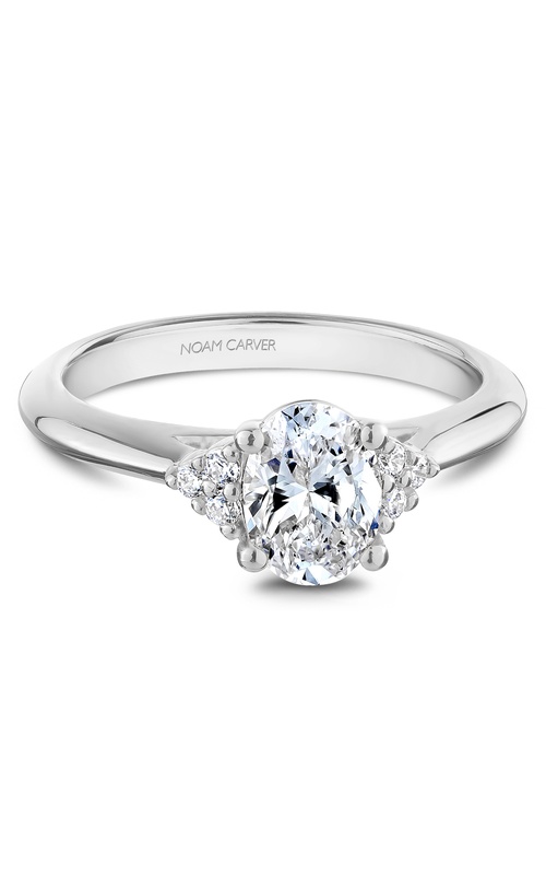 Noam Carver  Sidestone Oval Engagement Ring R060-02A