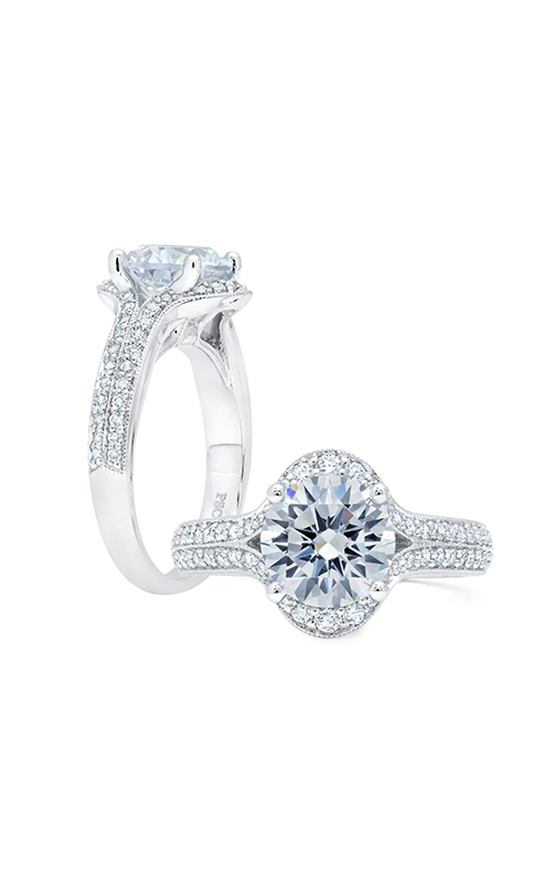 Peter Storm Large Center Halo Engagement Ring WS375_4DiaW