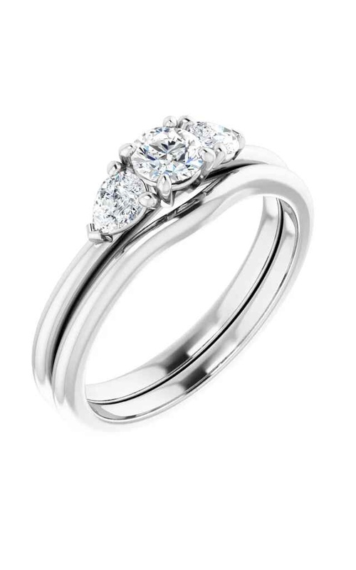 Sharif Essentials Collection Three Stones Engagement Ring 124694