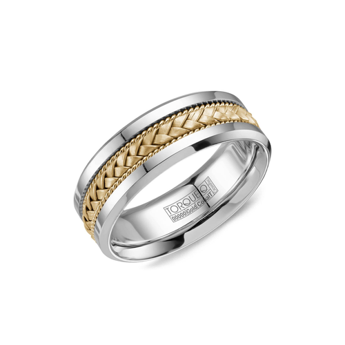 Torque Cobalt and Gold Wedding Band CW110MY75