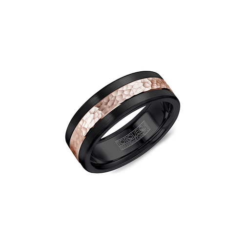 Torque Black Cobalt and Gold Wedding Band CB005MR75