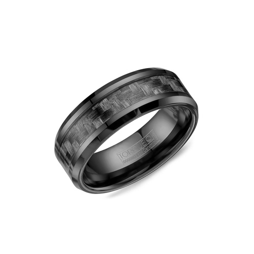 Torque Black Ceramic Wedding Band BCE-0001