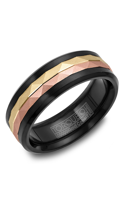 Torque Wedding Band Black Cobalt and Gold CB075MRY75