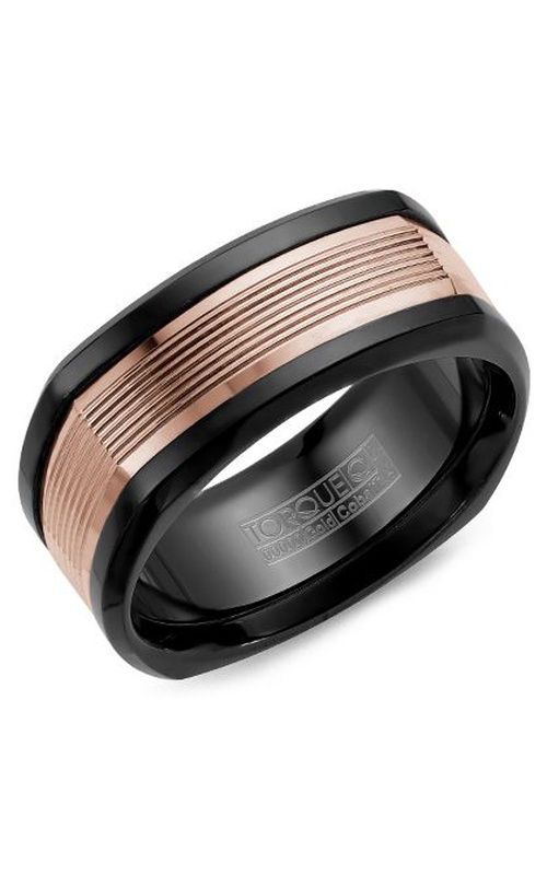 Torque Black Cobalt and Gold Wedding Band CB074MR9