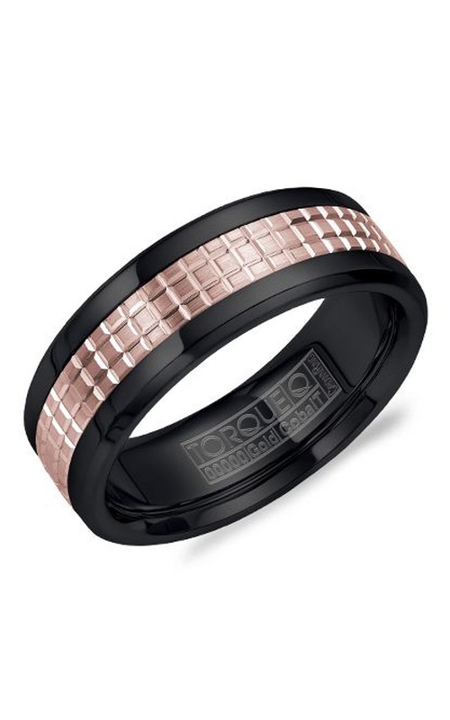 Torque Black Cobalt and Gold Wedding Band CB009MR75