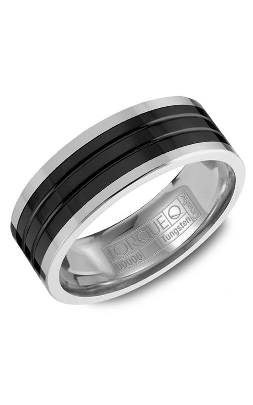 Torque Wedding Band Black Ceramic TU-0034