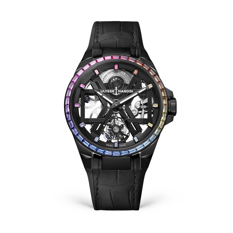 Blast Tourbillon 45mm Black Ceramic - Alligator Strap