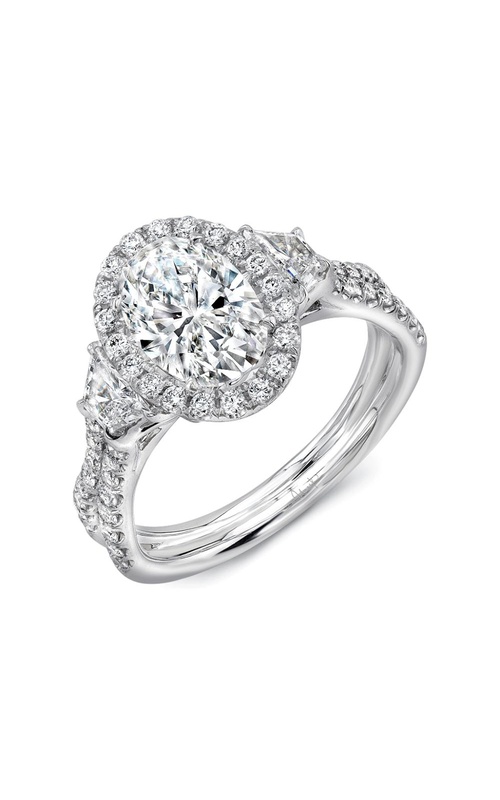 Uneek Silhouette Engagement Ring LVS983OV-7.5X5.5OV