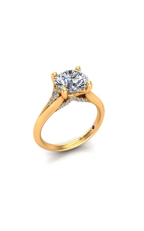 Fana Engagement Ring LER-0200ROUND-LDIA-14KY