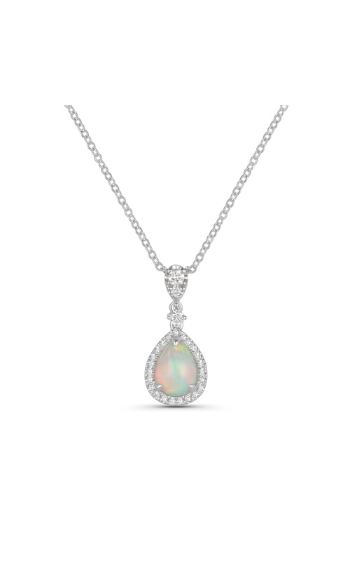 Luvente 14K White Gold Necklace n04562-OPAL.W
