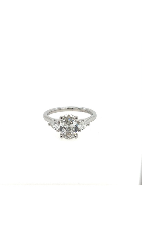 Platinum 1.13ct Lab Oval Diamond Ring