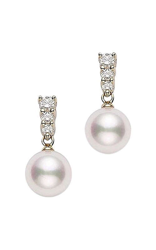 Mikimoto Akoya Pearl and Diamond Earrings