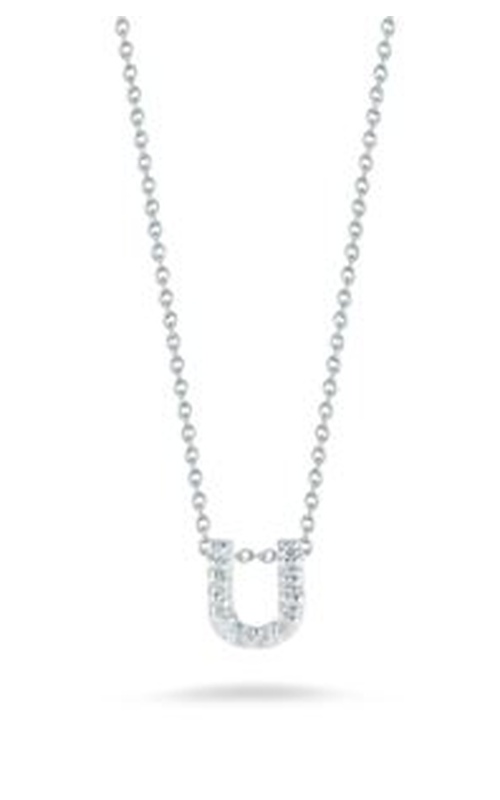 Roberto Coin Diamond Love Letter 'U' Necklace
