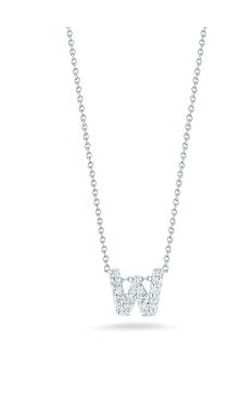 Roberto Coin Diamond Love Letter 'W' Necklace