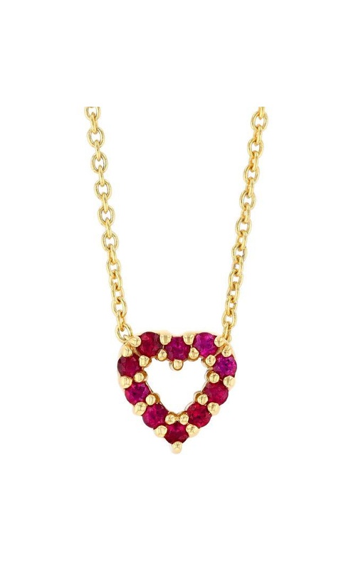 Roberto Coin Tiny Treasures Ruby and Diamond reversible heart necklace