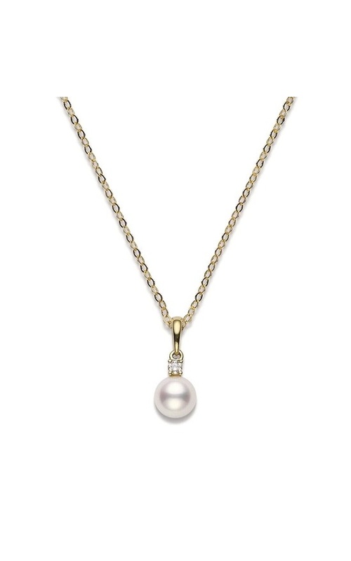 Mikimoto Pearl and Diamond Drop Pendant