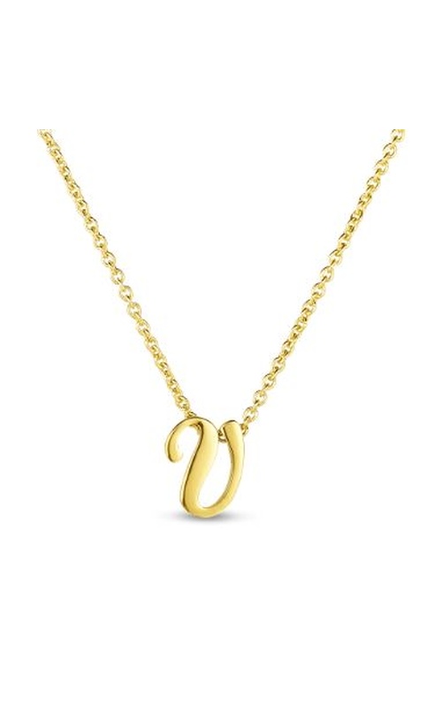 Roberto Coin Initial 'V' Necklace
