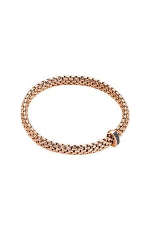 Fope Vandome Flexible Bracelet with Black Diamond Accents