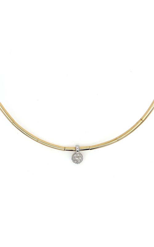 18kt Yellow gold Omega necklace & Diamond slider