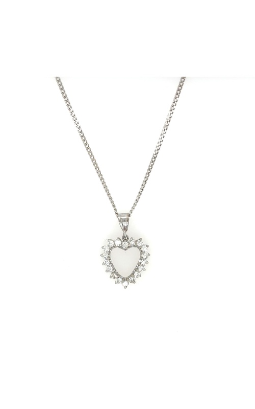 14kwg Natural Diamond Heart Pendant