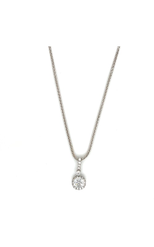 Natural Diamond Halo Pendant & chain