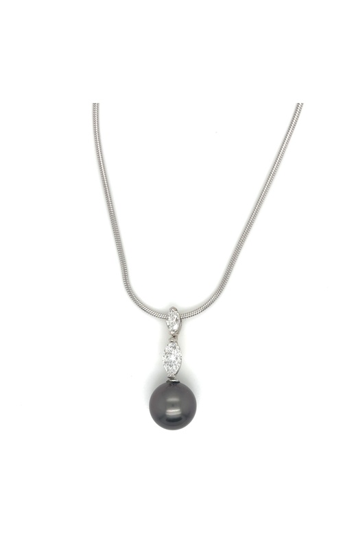 Black Tahitian Pearl & Natural Diamond Necklace