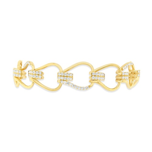 14K Yellow Gold Uneek  Diamond Bracelet