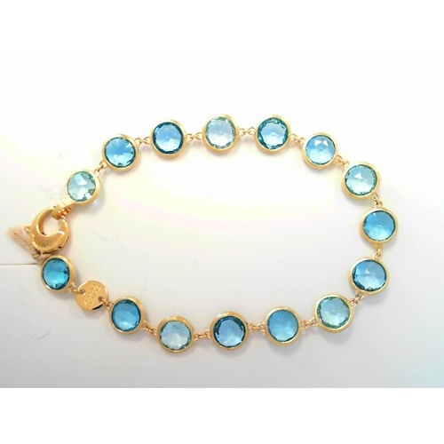 18K Yellow Gold Marco Bicego  Blue Topaz Bracelet