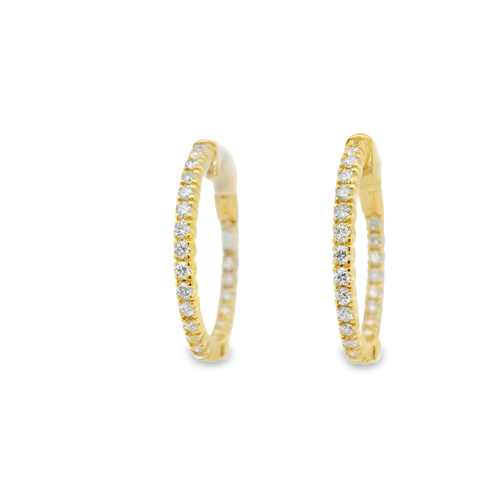 14K Yellow Gold Amden  Diamond Earring