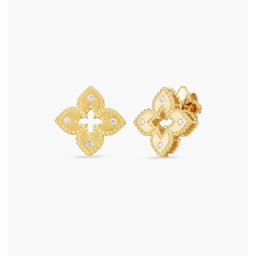 18K Yellow Gold Roberto Coin  Diamond Earring