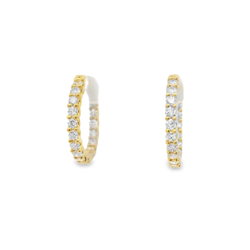 14K Yellow Gold Amden  Diamond Earring