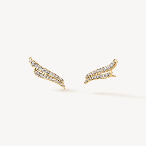 18K Yellow Gold Hearts on Fire  Diamond Earring