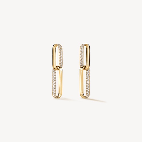 18K Yellow Gold Hearts on Fire  Diamond Earring