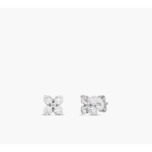 18K White Gold Roberto Coin  Diamond Earring