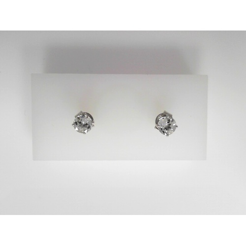 14K White Gold Lali Jewels  Topaz Earring