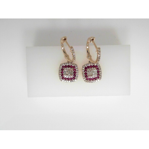 14K Yellow Gold Lali Jewels  Ruby Earring