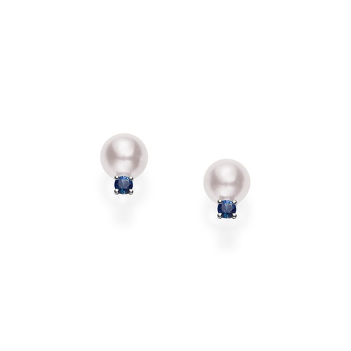 18K White Gold Mikimoto  Pearl Earring