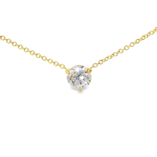 14K Yellow Gold Estate  Diamond Necklace