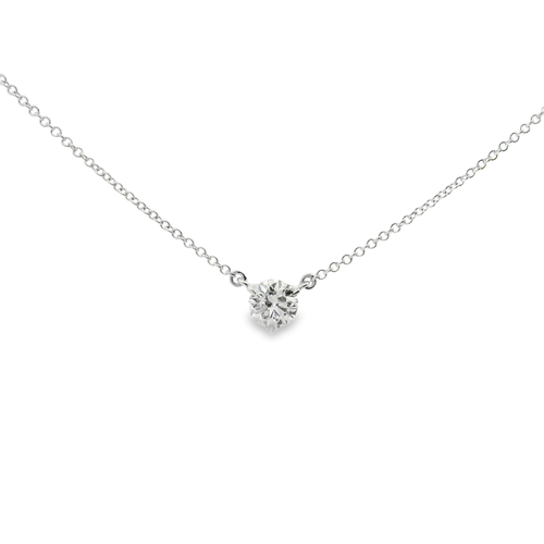 14K White Gold Amden  Diamond Necklace
