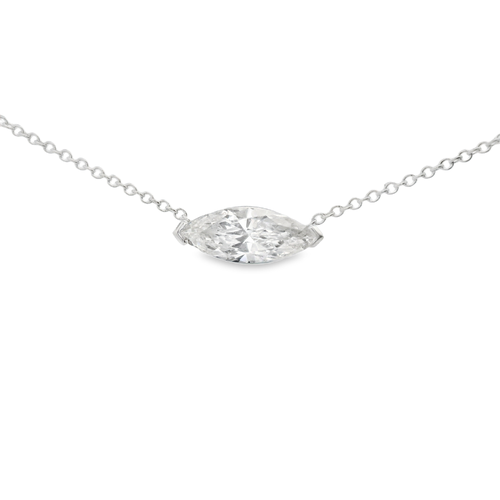14K White Gold Estate  Diamond Necklace