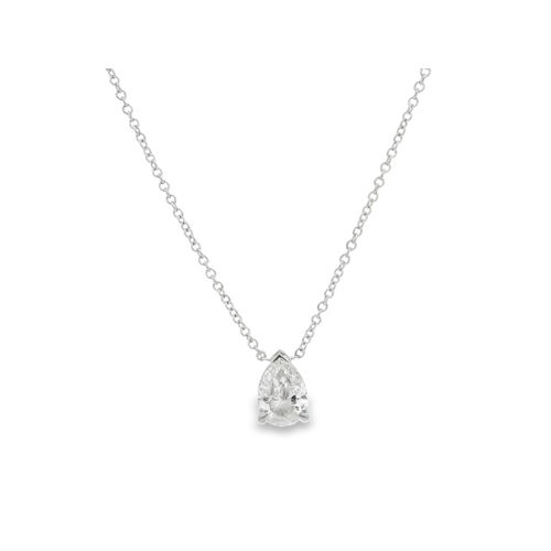 14K White Gold Estate  Diamond Necklace